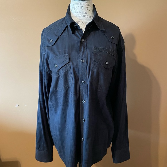 Affliction, black, premium, button-down shirt - Picture 4 of 8